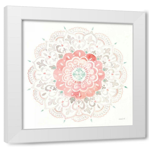 Mandala Delight IV White Modern Wood Framed Art Print by Nai, Danhui