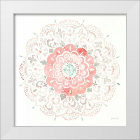 Mandala Delight IV White Modern Wood Framed Art Print by Nai, Danhui