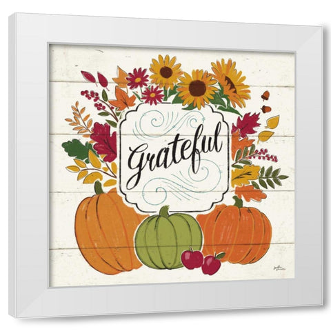 Thankful II White White Modern Wood Framed Art Print by Penner, Janelle