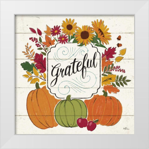 Thankful II White White Modern Wood Framed Art Print by Penner, Janelle