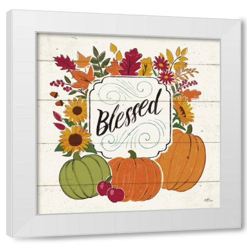 Thankful III White White Modern Wood Framed Art Print by Penner, Janelle