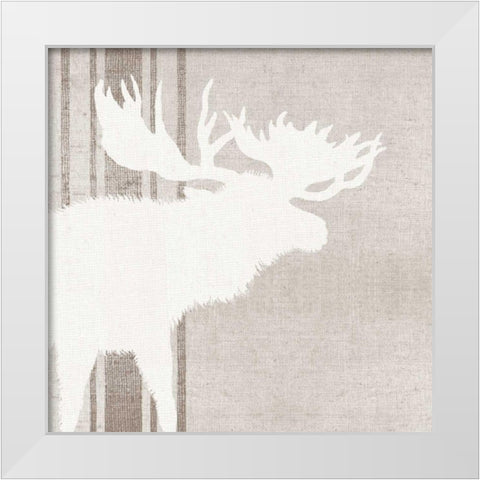 Woodland Animal III White Modern Wood Framed Art Print by Wild Apple Portfolio
