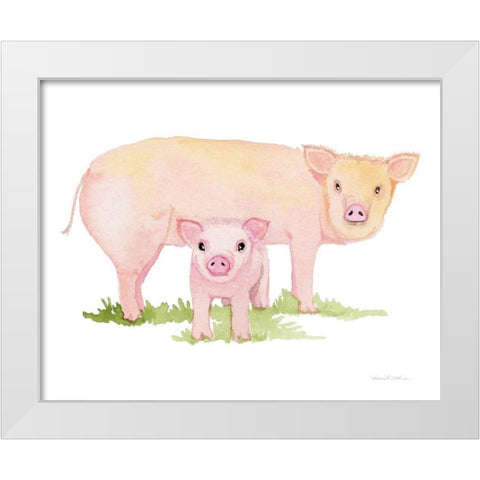 Life on the Farm Animal Element IV White Modern Wood Framed Art Print by McKenna, Kathleen Parr