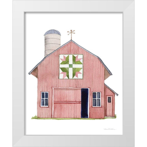 Life on the Farm Barn Element I White Modern Wood Framed Art Print by McKenna, Kathleen Parr