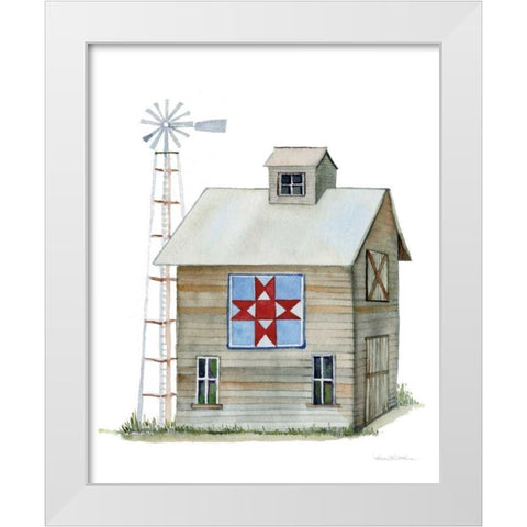 Life on the Farm Barn Element III White Modern Wood Framed Art Print by McKenna, Kathleen Parr