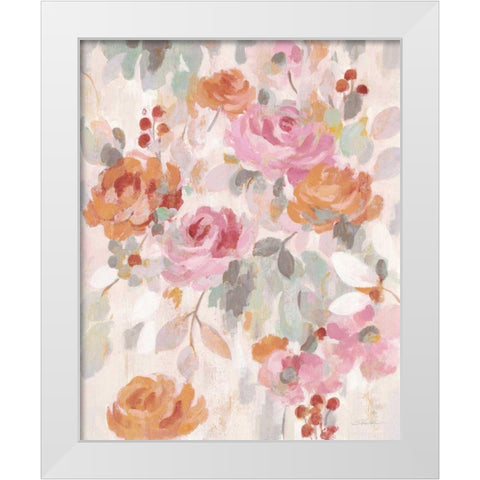 Pastel Brocade II White Modern Wood Framed Art Print by Vassileva, Silvia