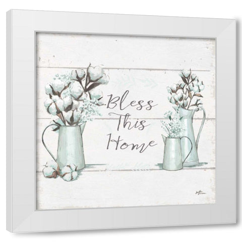 Blessed I v2 Square White Modern Wood Framed Art Print by Penner, Janelle