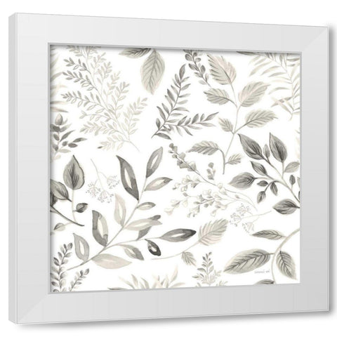 Sketchbook Garden Pattern III White Modern Wood Framed Art Print by Nai, Danhui