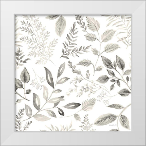 Sketchbook Garden Pattern III White Modern Wood Framed Art Print by Nai, Danhui
