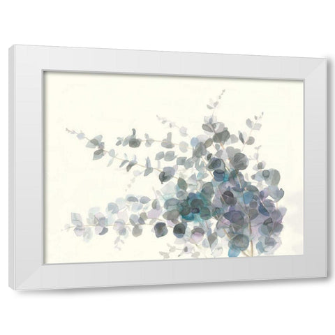 Scented Sprig I White Modern Wood Framed Art Print by Nai, Danhui