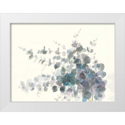 Scented Sprig I White Modern Wood Framed Art Print by Nai, Danhui