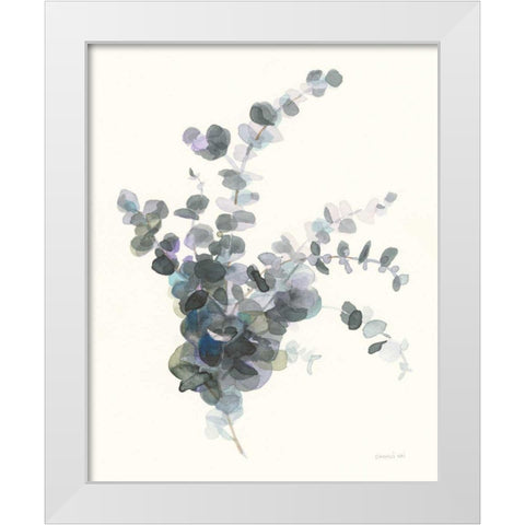 Scented Sprig II White Modern Wood Framed Art Print by Nai, Danhui