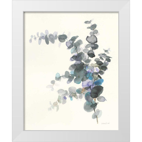 Scented Sprig III White Modern Wood Framed Art Print by Nai, Danhui