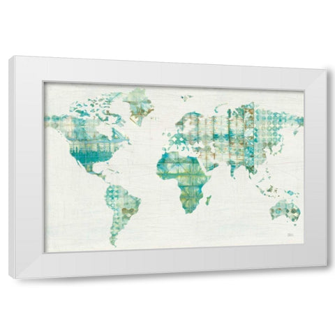 Kanari Map White Modern Wood Framed Art Print by Averinos, Melissa