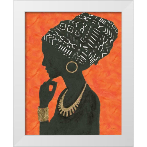 Graceful Majesty II Orange White Modern Wood Framed Art Print by Adams, Emily