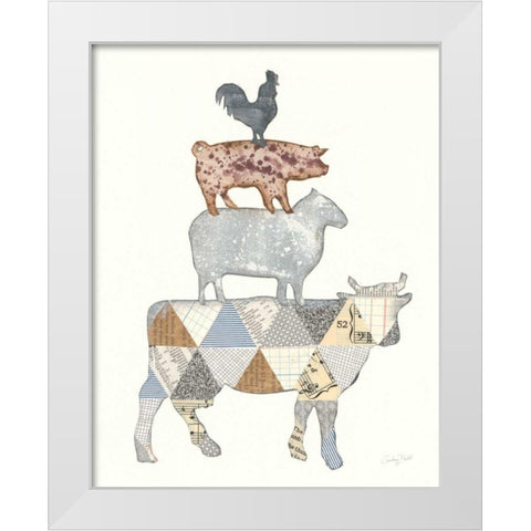 Farm Sweet Farm Element V White Modern Wood Framed Art Print by Prahl, Courtney