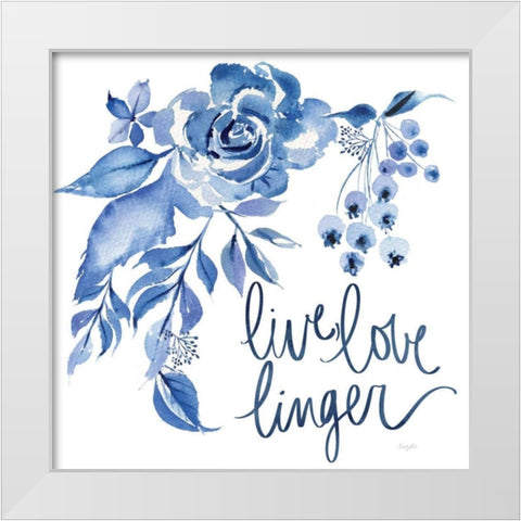 Delft Delight I White Modern Wood Framed Art Print by Rice, Kristy