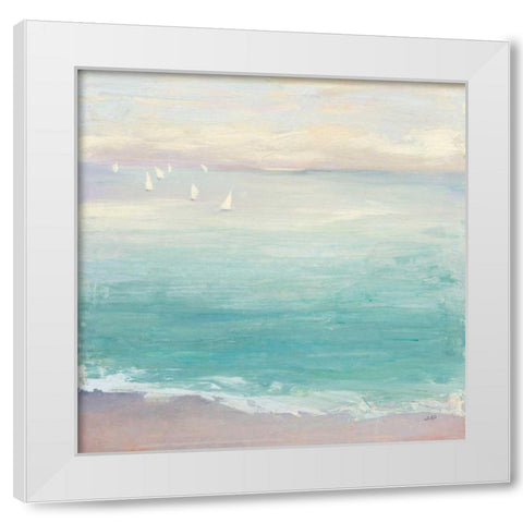From the Shore White Modern Wood Framed Art Print by Purinton, Julia