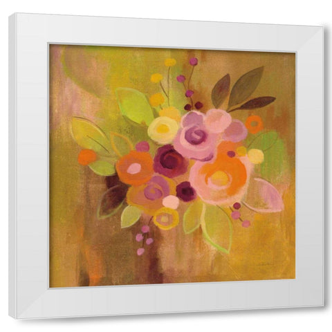 Small Bouquet II White Modern Wood Framed Art Print by Vassileva, Silvia