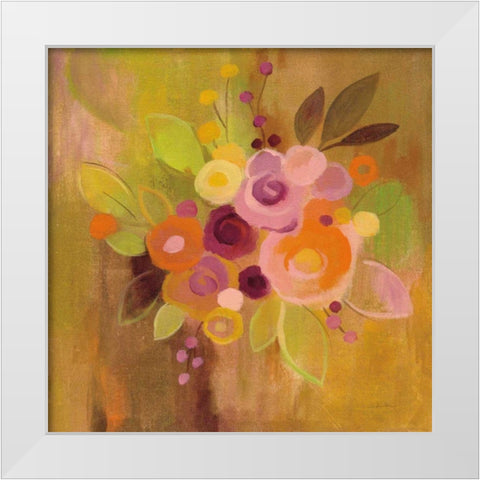 Small Bouquet II White Modern Wood Framed Art Print by Vassileva, Silvia