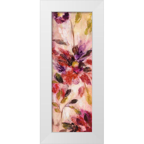 Exuberant Florals I White Modern Wood Framed Art Print by Vassileva, Silvia