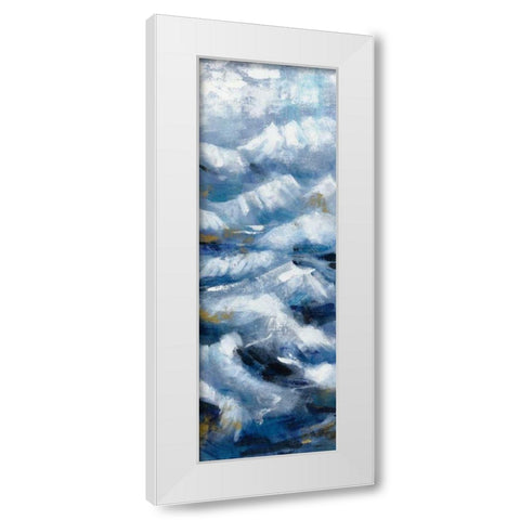 Above the Mountains II White Modern Wood Framed Art Print by Vassileva, Silvia