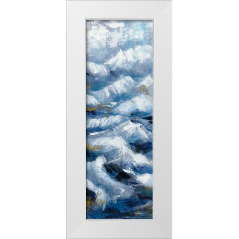 Above the Mountains II White Modern Wood Framed Art Print by Vassileva, Silvia