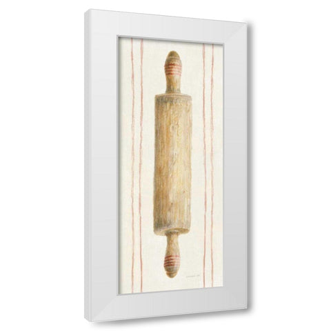 Floursack Kitchen I White Modern Wood Framed Art Print by Nai, Danhui