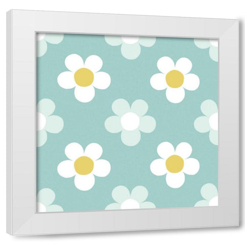 Baby Quilt Pattern 1 White Modern Wood Framed Art Print by Grove, Beth