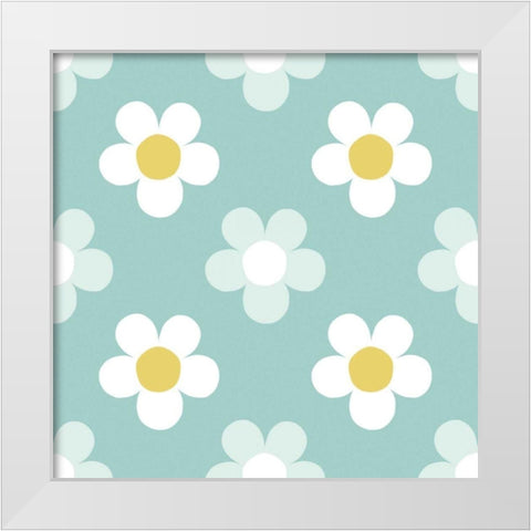Baby Quilt Pattern 1 White Modern Wood Framed Art Print by Grove, Beth