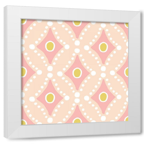 Baby Quilt Pattern 9 White Modern Wood Framed Art Print by Grove, Beth