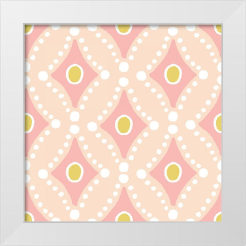Baby Quilt Pattern 9 White Modern Wood Framed Art Print by Grove, Beth