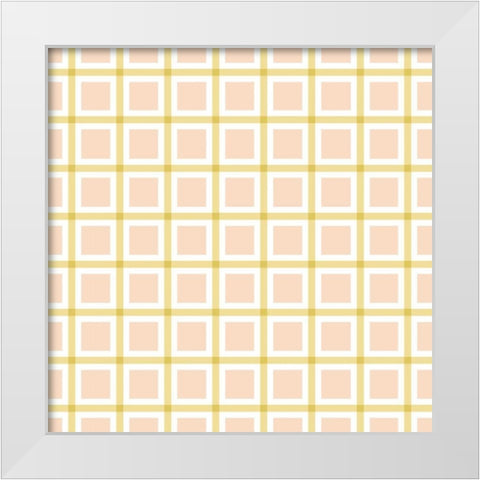 Baby Quilt Pattern 12 White Modern Wood Framed Art Print by Grove, Beth