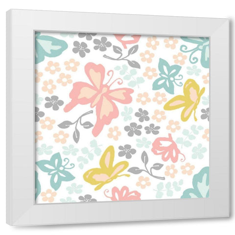 Baby Quilt Pattern 16 White Modern Wood Framed Art Print by Grove, Beth