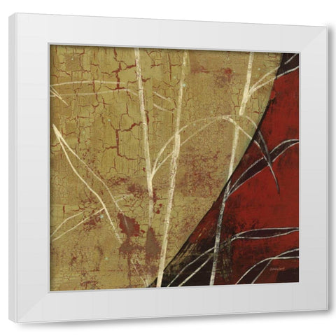 Sun Stems Tile II White Modern Wood Framed Art Print by Lovell, Kathrine