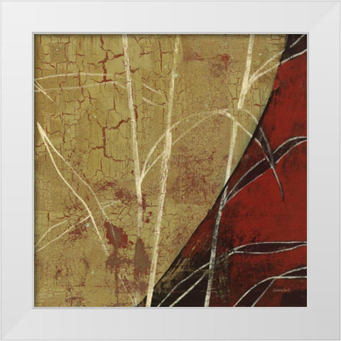 Sun Stems Tile II White Modern Wood Framed Art Print by Lovell, Kathrine