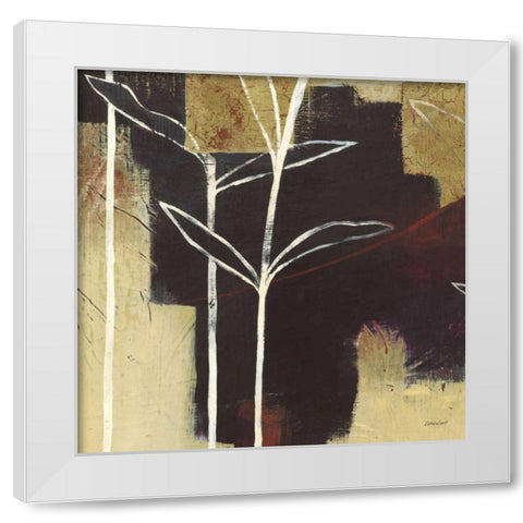 Sun Stems Tile III White Modern Wood Framed Art Print by Lovell, Kathrine