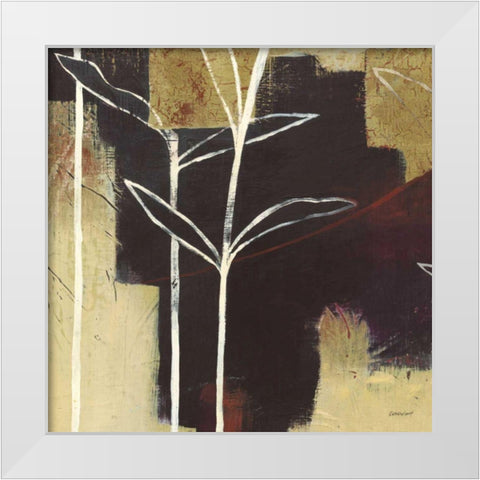 Sun Stems Tile III White Modern Wood Framed Art Print by Lovell, Kathrine