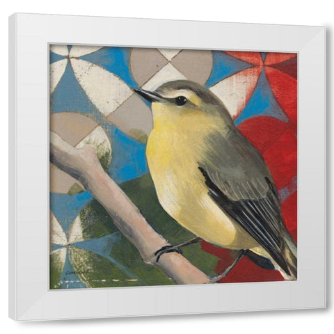 Philadelphia Vireo White Modern Wood Framed Art Print by Lovell, Kathrine