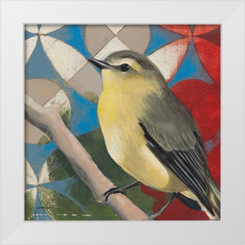 Philadelphia Vireo White Modern Wood Framed Art Print by Lovell, Kathrine