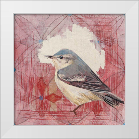 Cerulean Warbler White Modern Wood Framed Art Print by Lovell, Kathrine