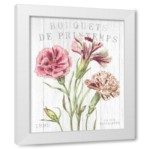 Fleuriste Paris IV White Modern Wood Framed Art Print by Wild Apple Portfolio