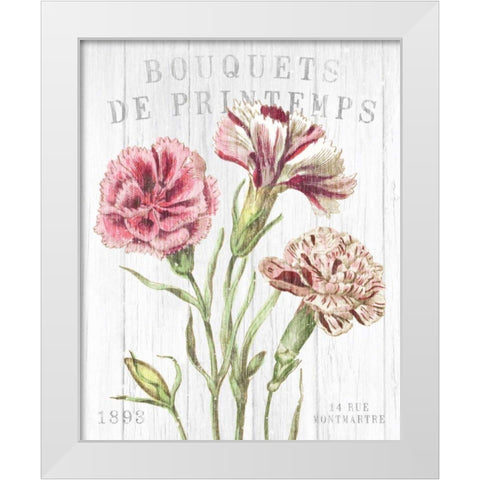 Fleuriste Paris IV White Modern Wood Framed Art Print by Wild Apple Portfolio