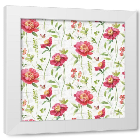 Pink Garden Step 01 White Modern Wood Framed Art Print by Audit, Lisa