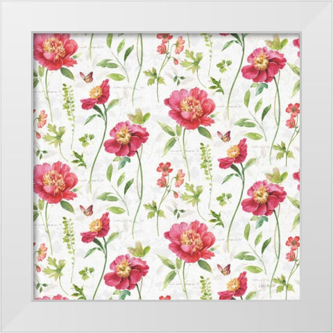 Pink Garden Step 01 White Modern Wood Framed Art Print by Audit, Lisa