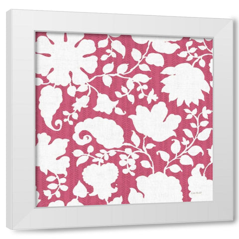 Pink Garden Step 02A White Modern Wood Framed Art Print by Audit, Lisa