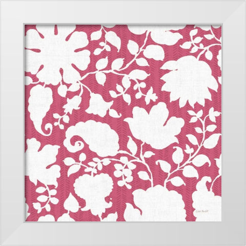 Pink Garden Step 02A White Modern Wood Framed Art Print by Audit, Lisa