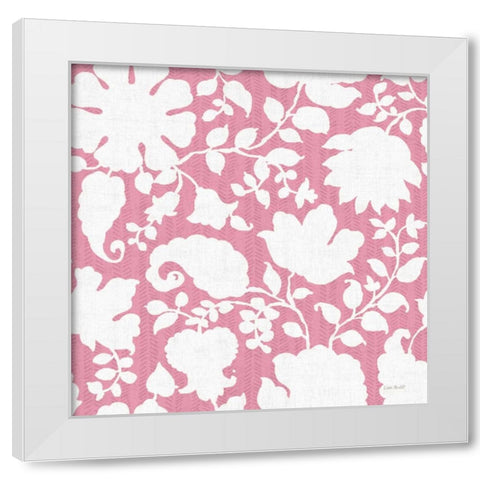 Pink Garden Step 02B White Modern Wood Framed Art Print by Audit, Lisa
