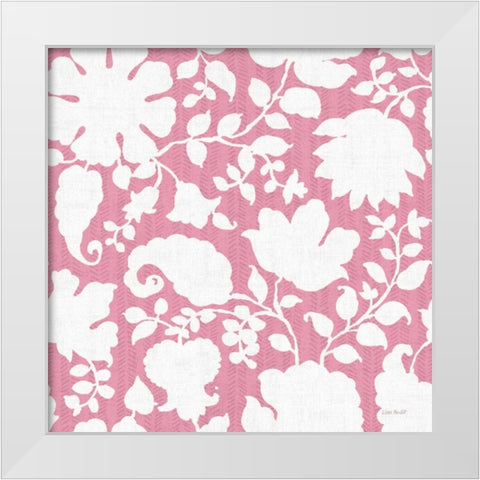 Pink Garden Step 02B White Modern Wood Framed Art Print by Audit, Lisa