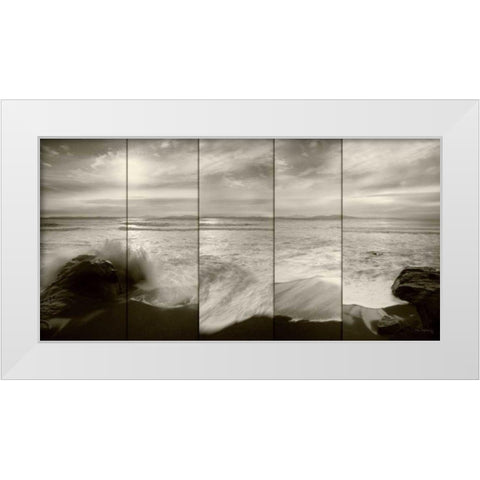 Tides and Waves White Modern Wood Framed Art Print by Audit, Lisa